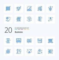 20 Business Blue Color icon Pack like history archive brief agreement paper vector