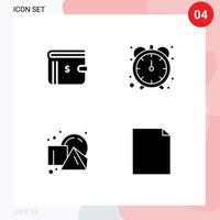 Set of Modern UI Icons Symbols Signs for wallet geometrical cash productivity squares Editable Vector Design Elements