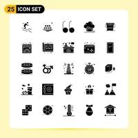 paquete de iconos de vector de stock de 25 signos y símbolos de línea para limpiar compartir elementos de diseño de vector editables de archivo de datos de ramadán