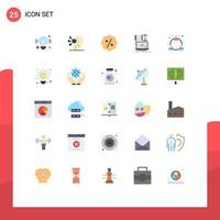 Group of 25 Flat Colors Signs and Symbols for user technology discount responsive devices Editable Vector Design Elements