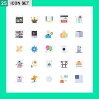 Stock Vector Icon Pack of 25 Line Signs and Symbols for location program oil php cpu Editable Vector Design Elements