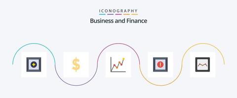 Finance Flat 5 Icon Pack Including . money. graph. analytics vector