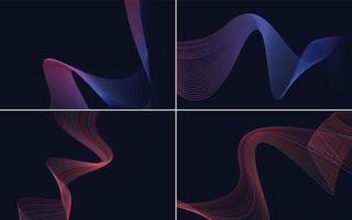 modern wave curve abstract presentation background Pack vector
