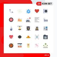 paquete de iconos vectoriales de stock de 25 signos y símbolos de línea para elementos de diseño vectorial editables de amor favorito de primavera de informe compacto vector