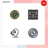 4 Creative Icons Modern Signs and Symbols of navigation balance location logistic human Editable Vector Design Elements