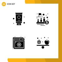 Set of Modern UI Icons Symbols Signs for cream optimization fund public setting Editable Vector Design Elements