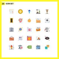 Modern Set of 25 Flat Colors and symbols such as eat bowl arrow chandeliers home Editable Vector Design Elements