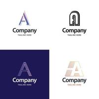 Letter A Big Logo Pack Design Creative Modern logos design for your business vector