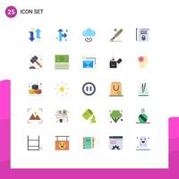 Universal Icon Symbols Group of 25 Modern Flat Colors of terms law wifi gdpr sports Editable Vector Design Elements