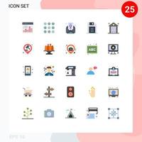 Set of 25 Modern UI Icons Symbols Signs for real estate feminism chat building office Editable Vector Design Elements