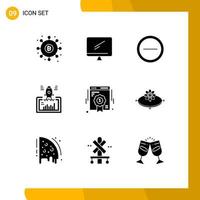 9 Creative Icons Modern Signs and Symbols of web website imac project user Editable Vector Design Elements