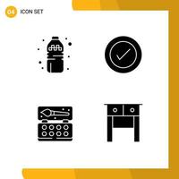 Set of Modern UI Icons Symbols Signs for bottle paint layout wireframe desk Editable Vector Design Elements