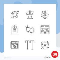 9 Thematic Vector Outlines and Editable Symbols of fight boxing summer box tasks Editable Vector Design Elements