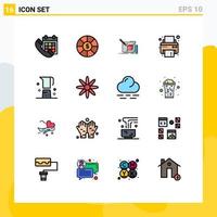 16 Creative Icons Modern Signs and Symbols of coffee printer drawing print pencil Editable Creative Vector Design Elements