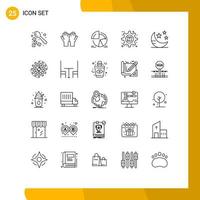 25 Creative Icons Modern Signs and Symbols of preferences optimization salat gear analytics Editable Vector Design Elements