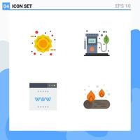 4 Universal Flat Icons Set for Web and Mobile Applications discount online eco pump site Editable Vector Design Elements