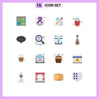 16 iconos creativos signos y símbolos modernos de conversación diseño wifi seguro iot paquete editable de elementos de diseño de vectores creativos