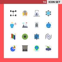 16 Creative Icons Modern Signs and Symbols of internet server duplicate data security Editable Pack of Creative Vector Design Elements