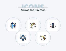 Arrow Line Filled Icon Pack 5 Icon Design. . repeat. direction. arrows. pointer vector