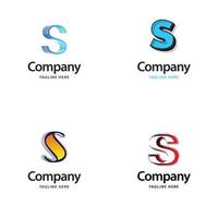 diseño de paquete de logotipo grande de letra s diseño de logotipos modernos y creativos para su negocio vector