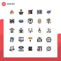 25 Creative Icons Modern Signs and Symbols of eye forward cmyk arrow read Editable Vector Design Elements