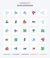 Creative Arrow 25 Flat icon pack  Such As forward. down left. full. chevron. left vector