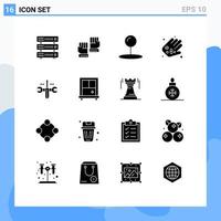 Universal Icon Symbols Group of 16 Modern Solid Glyphs of screwdriver cloud coordinate pills medicine Editable Vector Design Elements