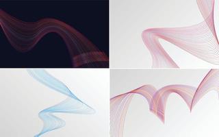 modern wave curve abstract presentation background Pack vector