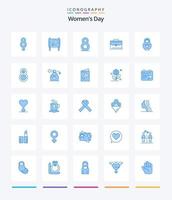 Creative Womens Day 25 Blue icon pack  Such As perfume. eightth. bag. heart. mother vector