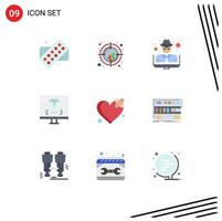 Flat Color Pack of 9 Universal Symbols of bandage development hacker develop coding Editable Vector Design Elements