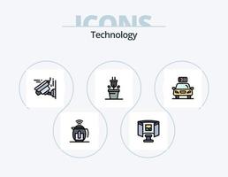 Technology Line Filled Icon Pack 5 Icon Design. . map. location. location. technology vector