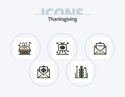 Thanksgiving Line Filled Icon Pack 5 Icon Design. fall. autumn. kitchen. television. rugby vector