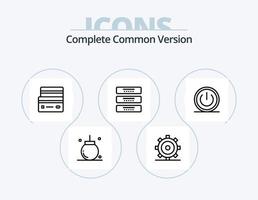 paquete de iconos de línea de versión común completa 5 diseño de iconos. decisión. negocio. nuevo. compras. comercio electrónico vector