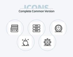 Complete Common Version Line Icon Pack 5 Icon Design. decision. business. new. shopping. ecommerce vector