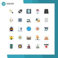 Stock Vector Icon Pack of 25 Line Signs and Symbols for bridge ice cream tag food cafe Editable Vector Design Elements