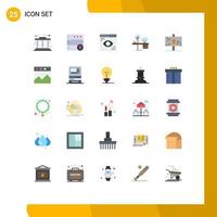 Modern Set of 25 Flat Colors and symbols such as halloween table development place desk Editable Vector Design Elements