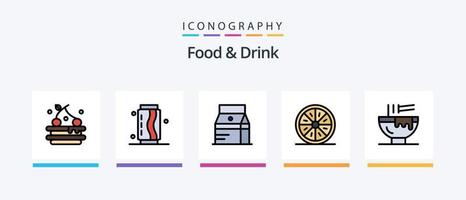 Food And Drink Line Filled 5 Icon Pack Including cake. bakery. food. food and drink. drink bar. Creative Icons Design vector