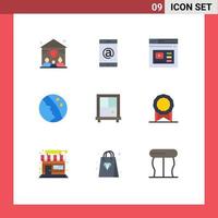 9 Creative Icons Modern Signs and Symbols of license window web skin care dry skin Editable Vector Design Elements