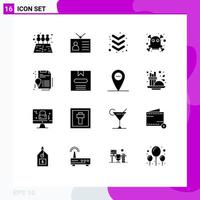 16 Creative Icons Modern Signs and Symbols of solution digital arrow certificate death Editable Vector Design Elements