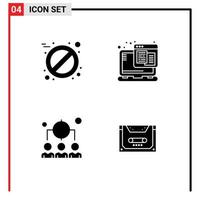 4 Creative Icons Modern Signs and Symbols of aspirin leadership technology web analog Editable Vector Design Elements