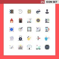User Interface Pack of 25 Basic Flat Colors of cobra mortar flour sack howitzer big gun Editable Vector Design Elements