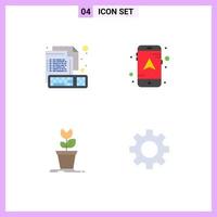 4 Flat Icon concept for Websites Mobile and Apps coding game keyboard mobile obstacle Editable Vector Design Elements