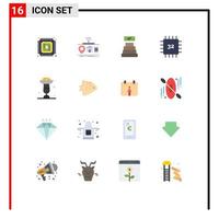 16 iconos creativos signos y símbolos modernos de hardware de cocina computadoras de gadget de éxito paquete editable de elementos de diseño de vectores creativos