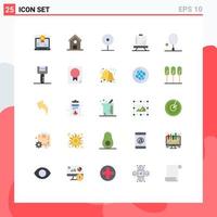 Modern Set of 25 Flat Colors and symbols such as paint design camera coding social Editable Vector Design Elements