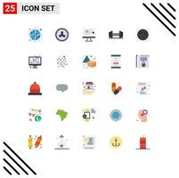 Set of 25 Vector Flat Colors on Grid for secured socket decrease electric dumbbells Editable Vector Design Elements