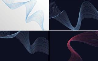 Collection of geometric minimal lines pattern set vector