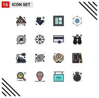 16 Creative Icons Modern Signs and Symbols of no diet connection furniture data network Editable Creative Vector Design Elements