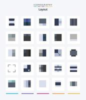 Creative Layout 25 Flat icon pack  Such As full screen. grid. rotate. view. layout vector