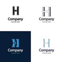 Letter H Big Logo Pack Design Creative Modern logos design for your business vector