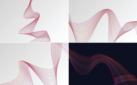 modern wave curve abstract presentation background Pack vector